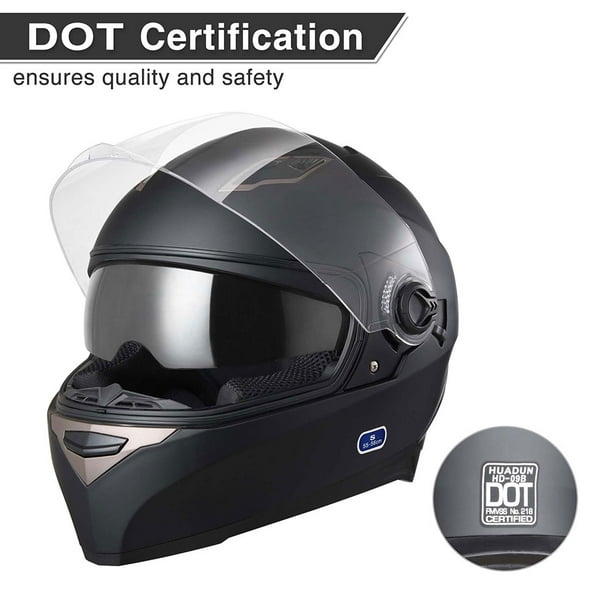 AHR Run-F DOT Motorcycle Full Face Helmet Dual Visors Sun Shield Lightweight ABS Street Bike Motorbike Touring AHR Run-F DOT Motorcycle Full Face Helmet Dual Visors Sun Shield Lightweight ABS Street Bike Motorbike Touring